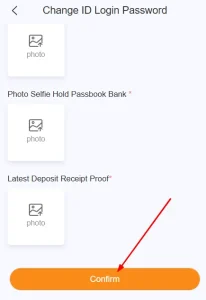 Click on Confirm to submit login issue