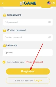Click on register button