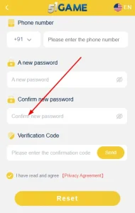 Confirm new password