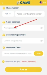 Create a new password
