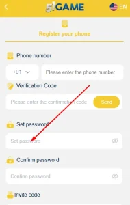 Set password to register